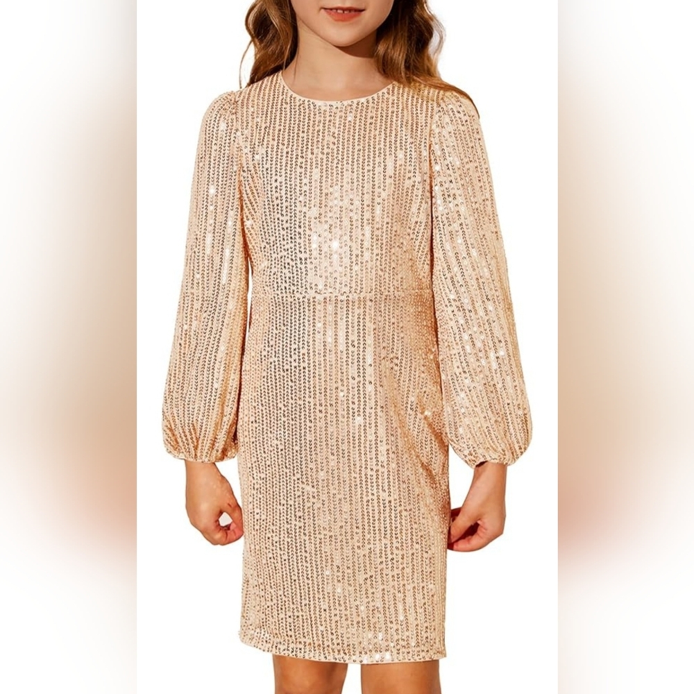 Grace Karin | Sequin Gold Kids Dress